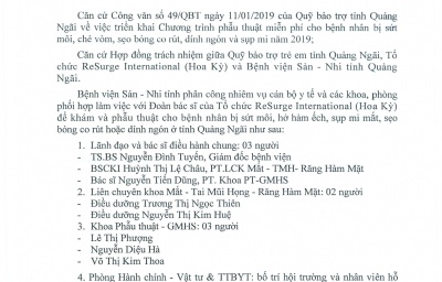 Thực hiện công văn số 254/SYT-NVY ngày 25/02/2019 của sở Y Tế về việc triển khai chương trình khám sàn lọc bệnh tim mạch năm 2019